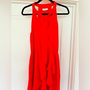 Parker red dress with tie